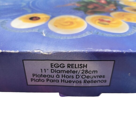 Pfaltzgraff Presentations Crystal Collection Deviled Egg Relish Platter - Picture 9 of 9